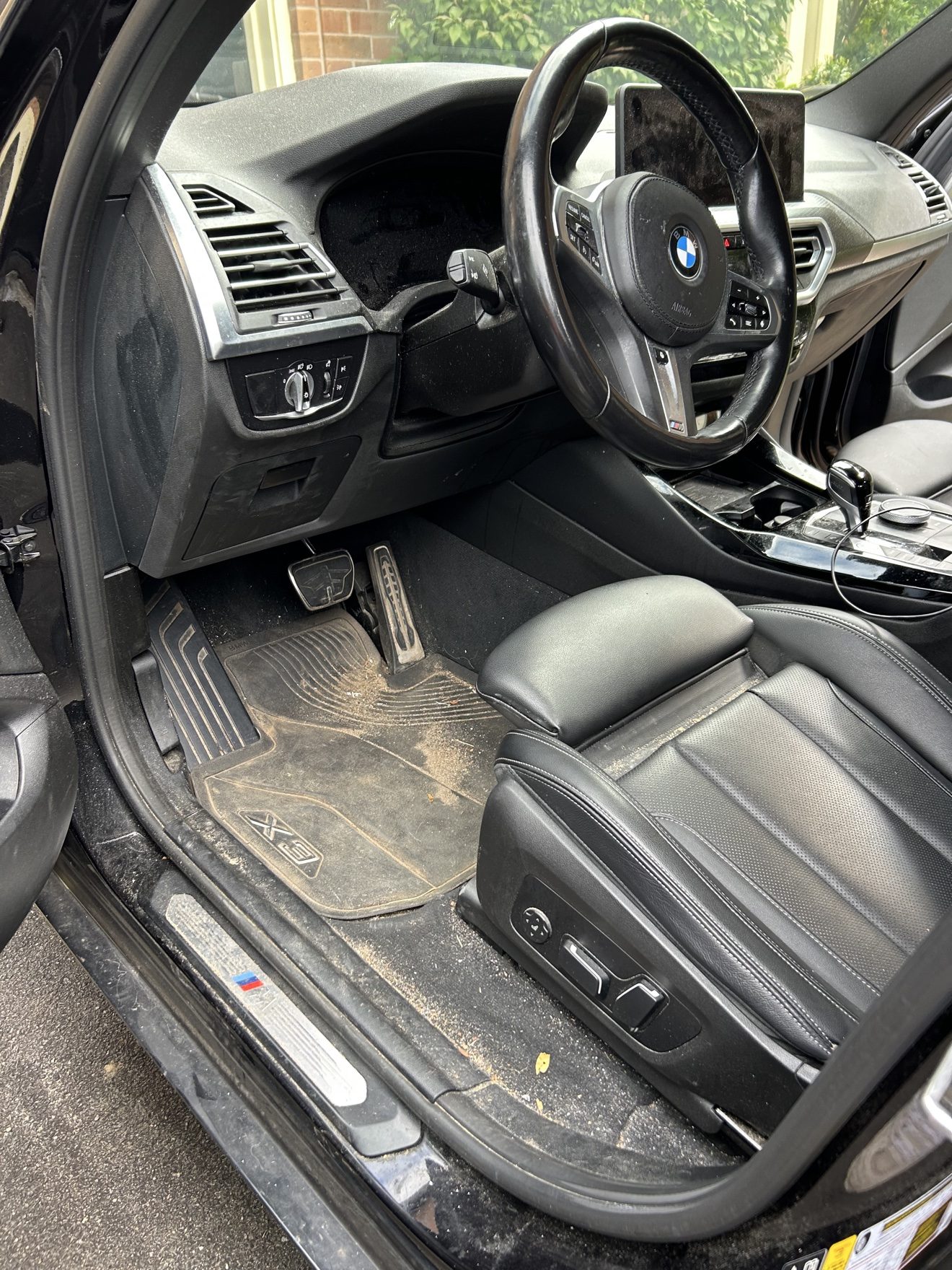BMW X3 interior before detailing